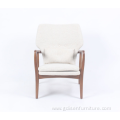 Solid Wood Lounge Chair Fabric